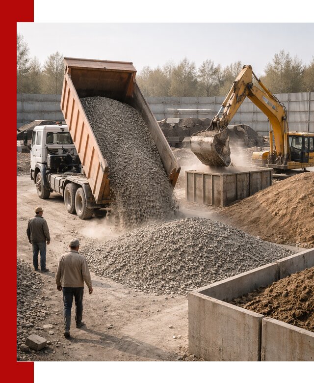 Доставка нерудных материалов с погрузкой и разгрузкой в Наро-Фоминске