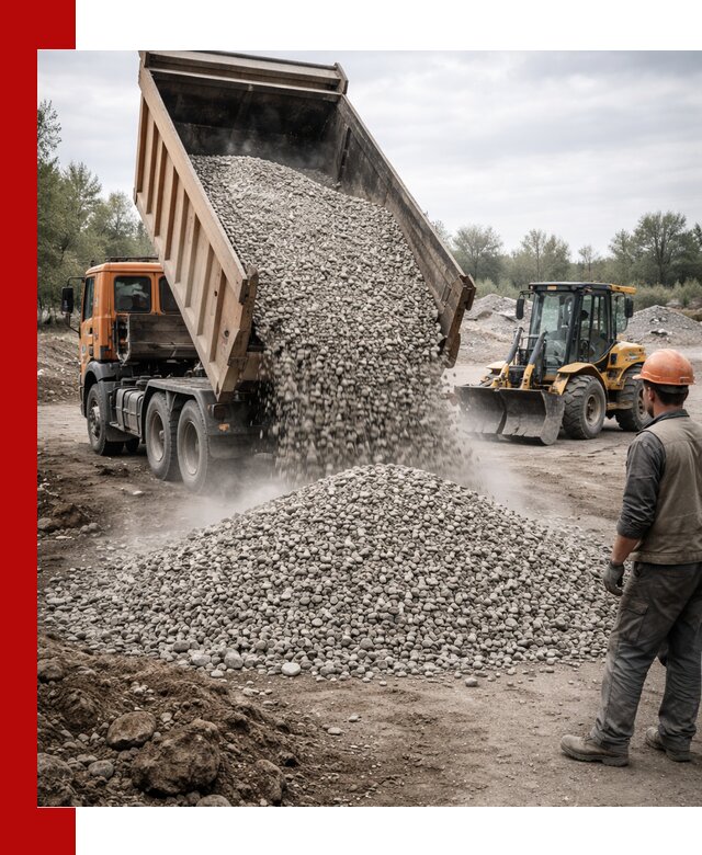 Доставка щебня в Наро-Фоминске крупными и мелкими фракциями