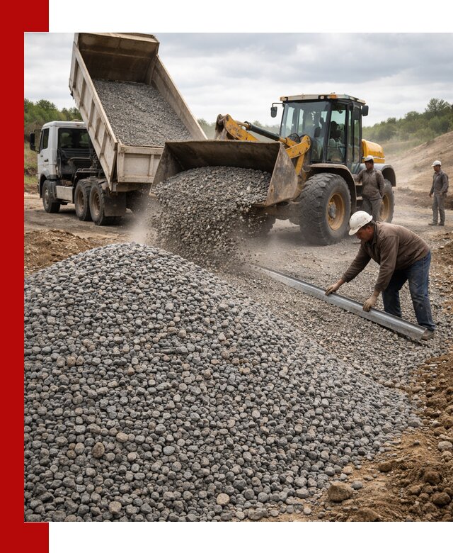Гравийный щебень фракция 5-20 с доставкой в Наро-Фоминске