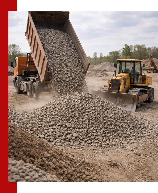 Доставка гравийного щебня фракции 40-70 в Наро-Фоминске