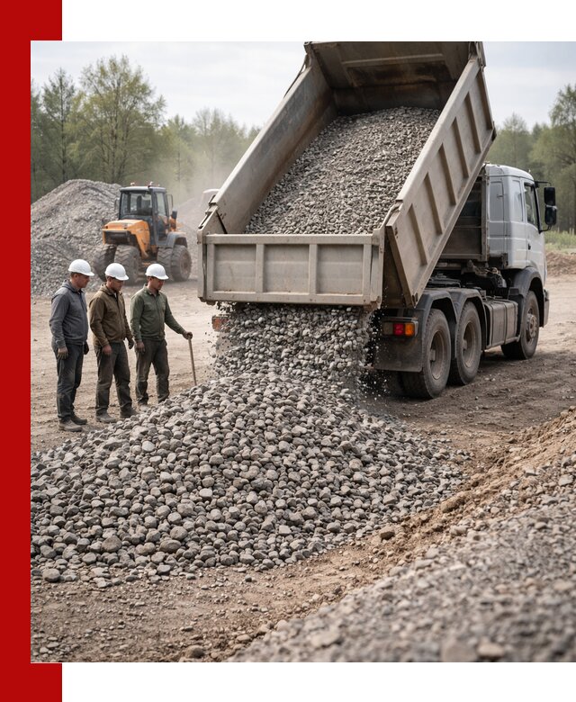 Доставка гравийного щебня фракции 70-120 в Наро-Фоминске