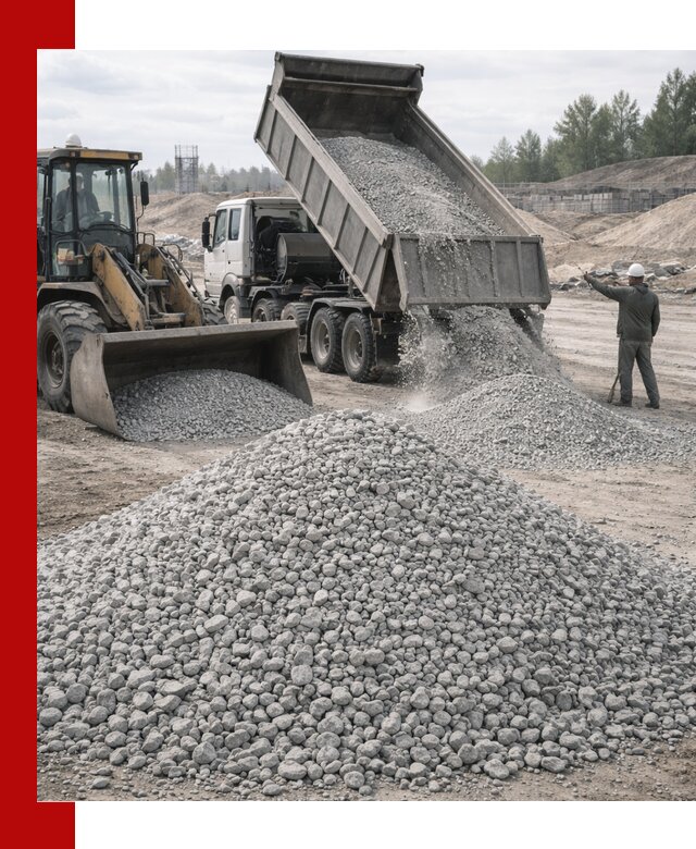 Доставка известнякового щебня фр. 5–20 в Наро-Фоминске