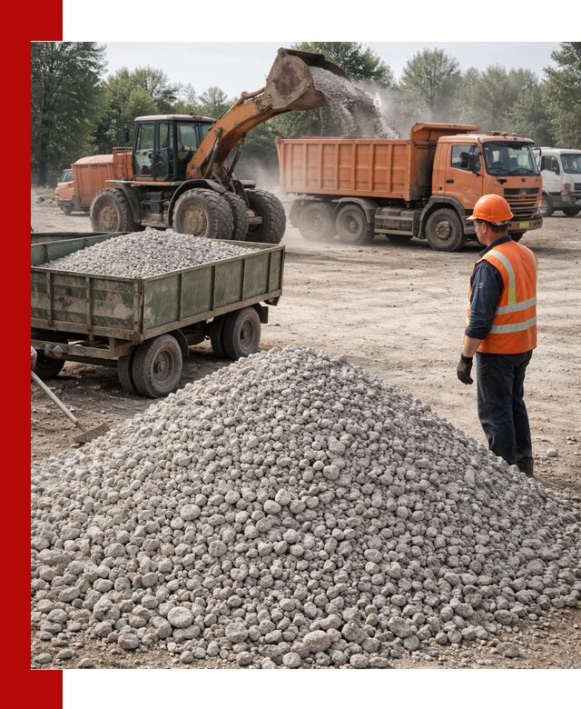 Доставка известнякового щебня фракция 20–40 в Наро-Фоминске