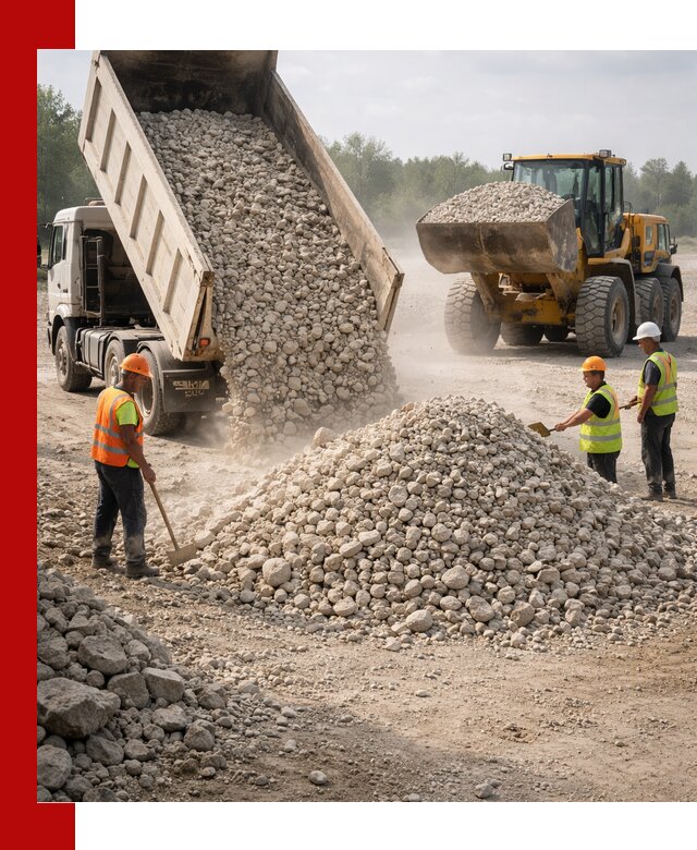 Доставка известнякового щебня фр. 40-70 в Наро-Фоминске