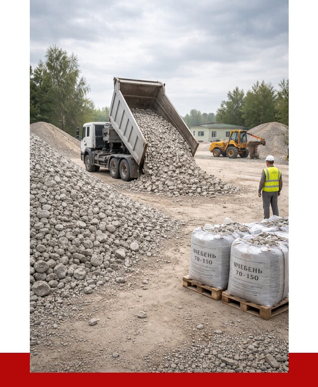 Известняковый щебень фракция 70-150 в Наро-Фоминске от 1281 р. | ПРОНЕРУДНр-