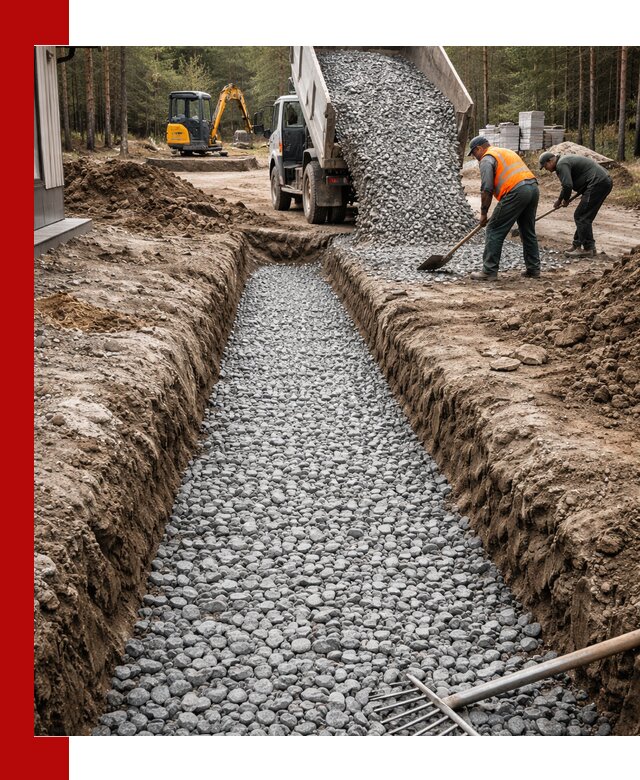 Щебень для дренажа с доставкой в Наро-Фоминске высокого качества