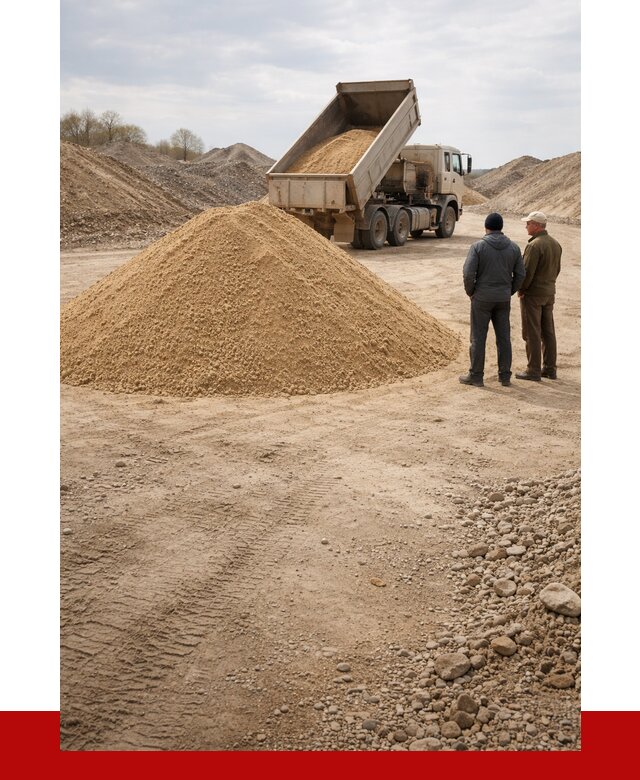 Карьерный песок крупнозернистый в Наро-Фоминске от 8708 р | ПРОНЕРУДНр-