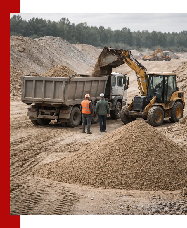 Карьерный среднезернистый песок с доставкой в Наро-Фоминске