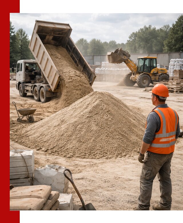 Доставка строительного песка с самосвалом в Наро-Фоминске