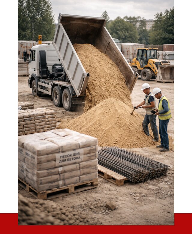Песок для бетона в Наро-Фоминске от 2561 р. с доставкой, ПРОНЕРУДНр-