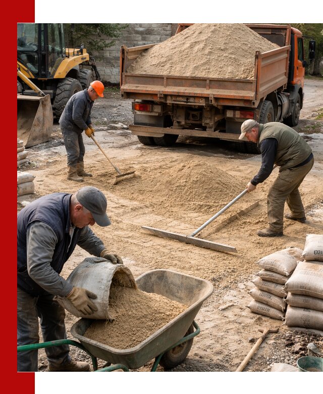 Поставка песка для стяжки в Наро-Фоминске с быстрой доставкой