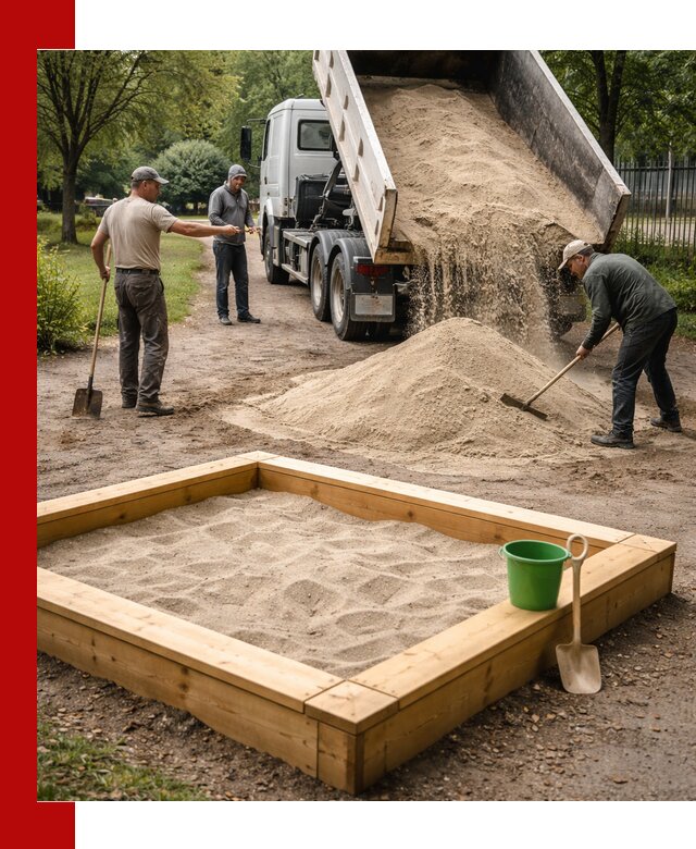 Песок для песочницы с доставкой в Наро-Фоминске недорого и чистый
