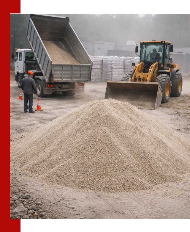 Кварцевый песок фракция 0–8 для стройработ в Наро-Фоминске