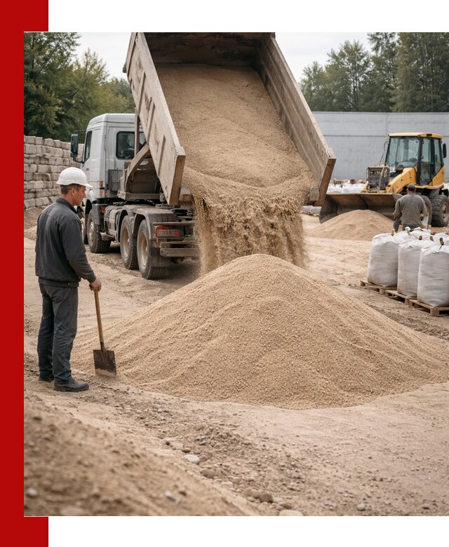Кварцевый песок фракция 0–3 мм с доставкой в Наро-Фоминске