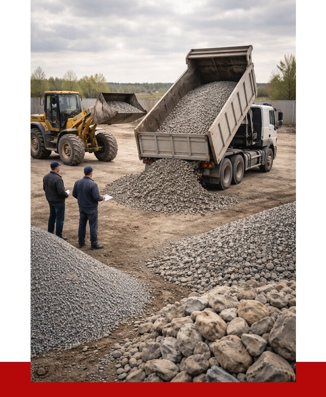 Гравий и камень с доставкой в Наро-Фоминске от 4303 р. - ПРОНЕРУДНр-