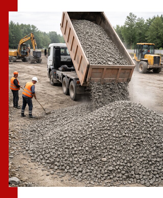 Доставка гравия фракции 40-70 в Наро-Фоминске оптом и в розницу