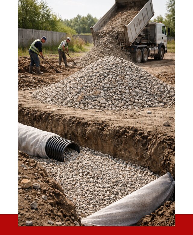 Гравий для дренажа в Наро-Фоминске от 2254 р., доставка ПРОНЕРУДНр-