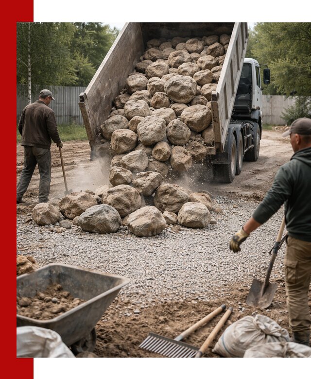 Доставка и укладка булыжника в Наро-Фоминске