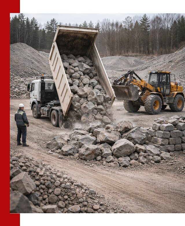 Доставка и продажа бутового гранитного камня в Наро-Фоминске