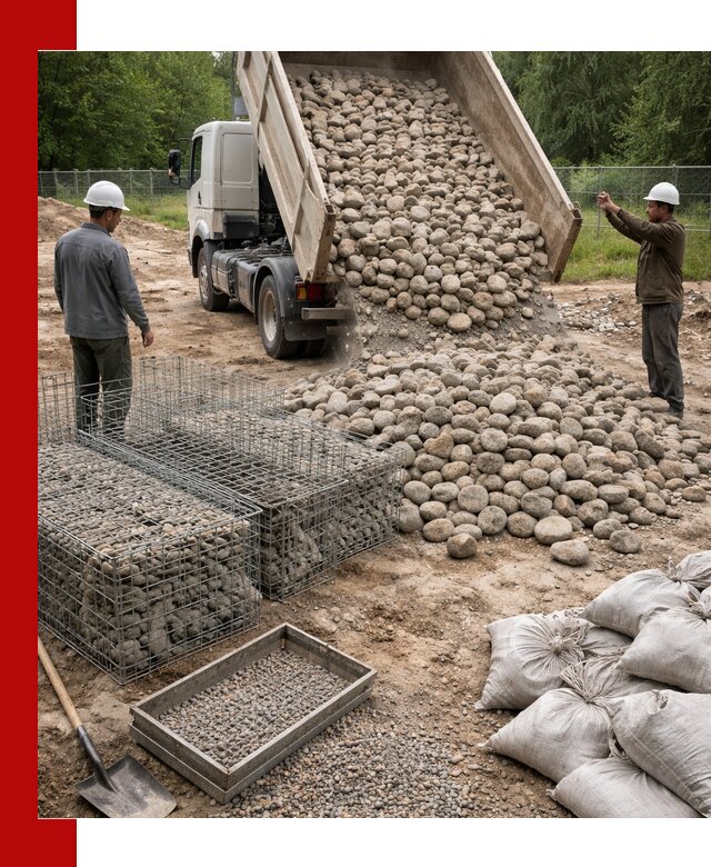 Камень для габионов фракция 70–151 в Наро-Фоминске