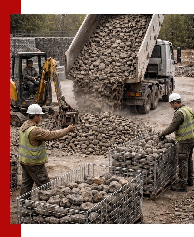 Камень для габионов фракция 100–201 в Наро-Фоминске