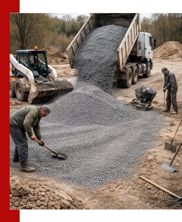 Отсев для подсыпки в Наро-Фоминске — доставка и подсыпка на участок