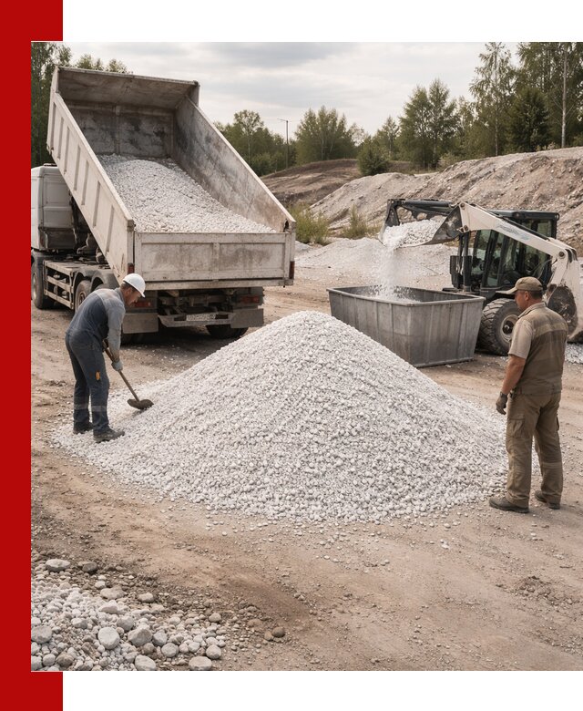 Доставка и продажа белой мраморной крошки в Наро-Фоминске