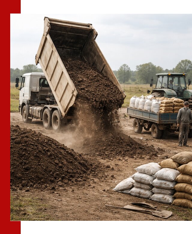 Доставка грунта и удобрений оптом в Наро-Фоминске для сельхоз и строительства