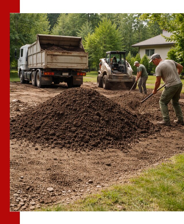 Доставка и укладка грунта для газона в Наро-Фоминске