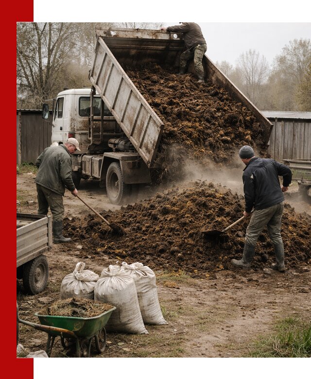 Доставка коровьего навоза самосвалом в Наро-Фоминске