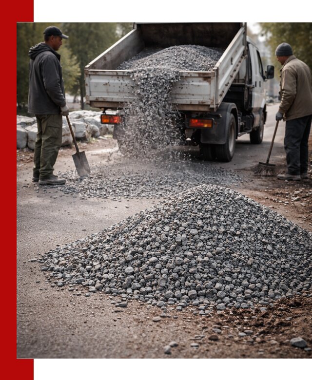 Гранитная крошка для посыпки дорог и тротуаров в Наро-Фоминске