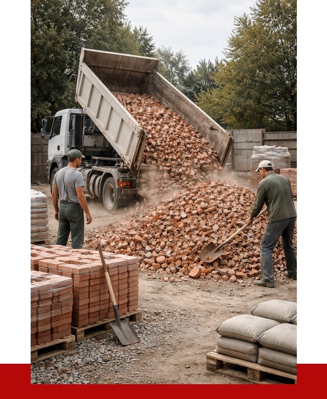 Бой кирпича в Наро-Фоминске с доставкой от 4303 руб/куб | ПРОНЕРУДНр-