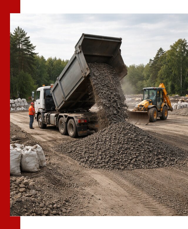Доставка дробленого асфальта в Наро-Фоминске для дорожных работ