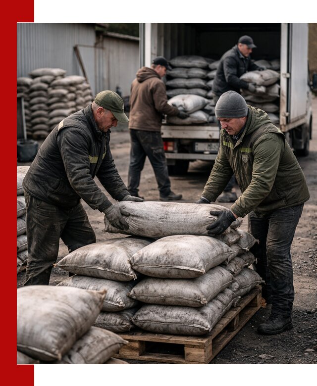 Доставка угля в мешках по выгодным ценам в Наро-Фоминске