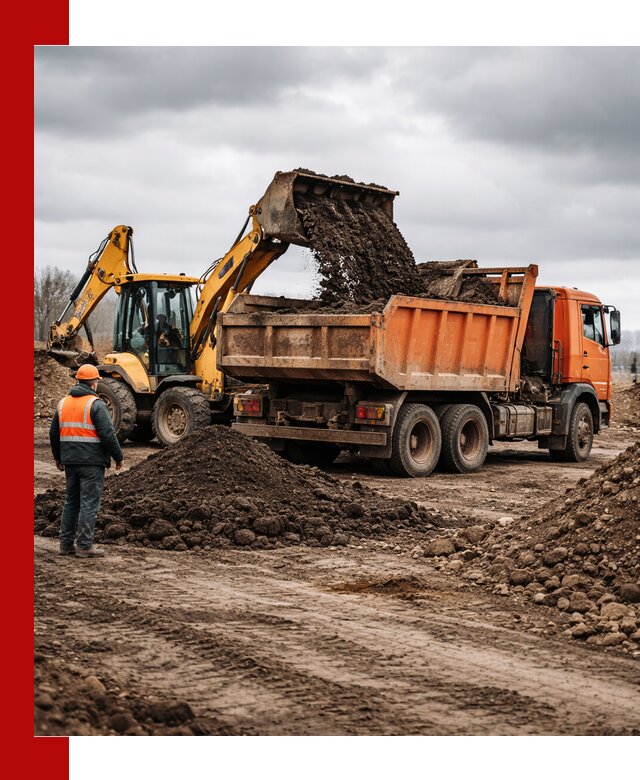 Вывоз грунта и строительного мусора в Наро-Фоминске грузовыми самосвалами