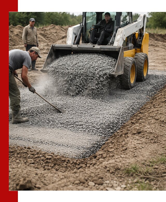 Устройство щебеночной подушки в Наро-Фоминске для дорог и фундаментов